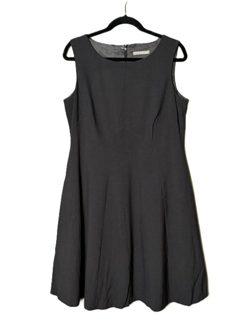 M&S Sleeveless Black A-Line Dress